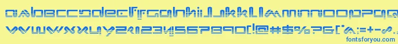 Xephyrhalf Font – Blue Fonts on Yellow Background