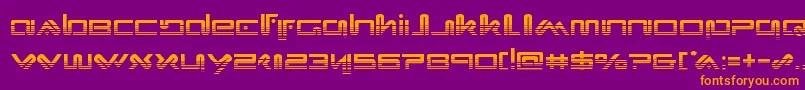 Xephyrhalf Font – Orange Fonts on Purple Background