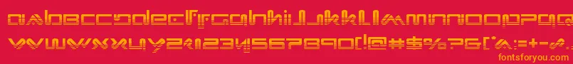 Xephyrhalf Font – Orange Fonts on Red Background