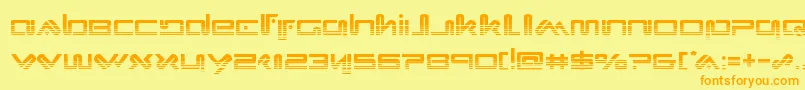 Xephyrhalf Font – Orange Fonts on Yellow Background