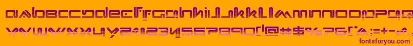 Xephyrhalf Font – Purple Fonts on Orange Background