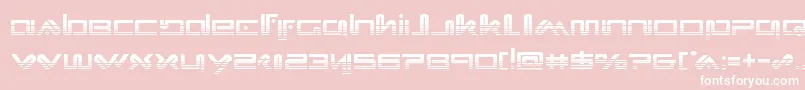 Xephyrhalf-Schriftart – Weiße Schriften auf rosa Hintergrund