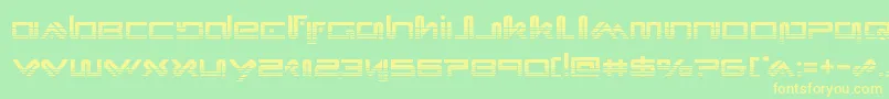 Xephyrhalf-fontti – keltaiset fontit vihreällä taustalla