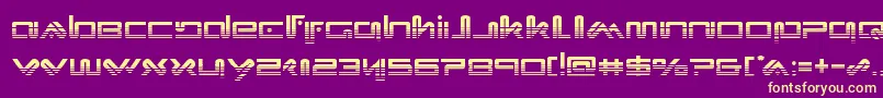 Xephyrhalf Font – Yellow Fonts on Purple Background