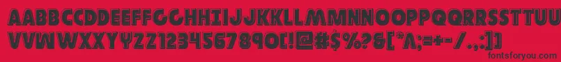 Governorbevel Font – Black Fonts on Red Background