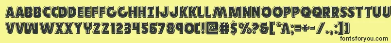 Czcionka Governorbevel – czarne czcionki na żółtym tle