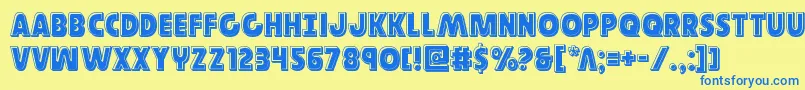 Governorbevel Font – Blue Fonts on Yellow Background