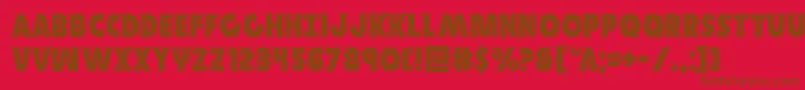 Governorbevel Font – Brown Fonts on Red Background