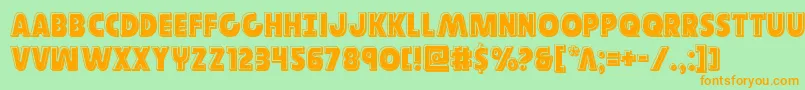 Governorbevel Font – Orange Fonts on Green Background