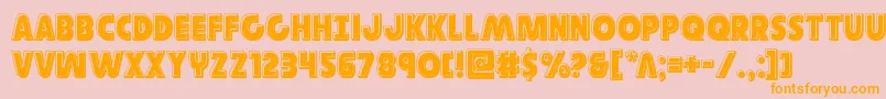 Governorbevel Font – Orange Fonts on Pink Background