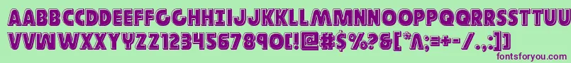 Governorbevel Font – Purple Fonts on Green Background