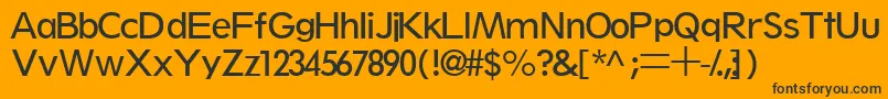 Thinxssk Font – Black Fonts on Orange Background
