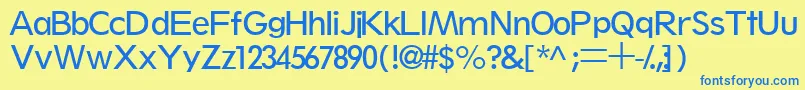 Thinxssk Font – Blue Fonts on Yellow Background