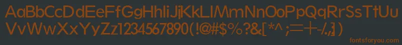 Thinxssk Font – Brown Fonts on Black Background