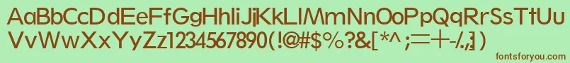 Thinxssk Font – Brown Fonts on Green Background