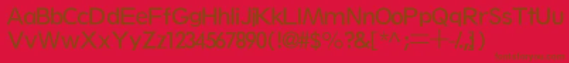Police Thinxssk – polices brunes sur fond rouge