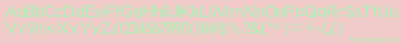 Thinxssk Font – Green Fonts on Pink Background