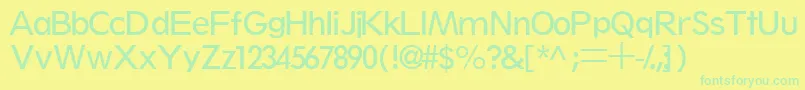 Thinxssk Font – Green Fonts on Yellow Background