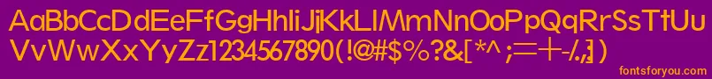 Thinxssk Font – Orange Fonts on Purple Background