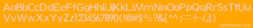 Thinxssk Font – Pink Fonts on Orange Background