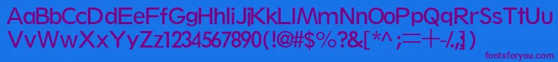 Thinxssk Font – Purple Fonts on Blue Background