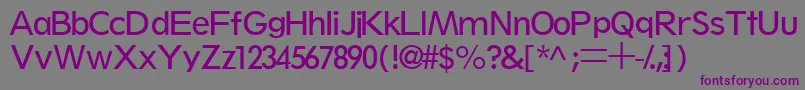 Thinxssk Font – Purple Fonts on Gray Background