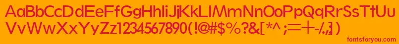 Thinxssk Font – Red Fonts on Orange Background
