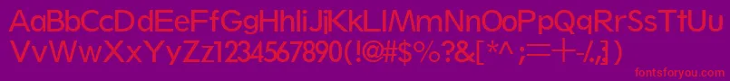 Thinxssk Font – Red Fonts on Purple Background
