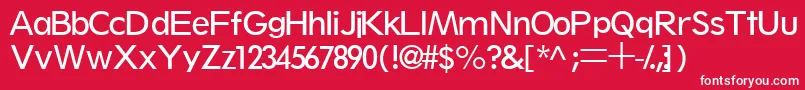 Thinxssk-Schriftart – Weiße Schriften auf rotem Hintergrund
