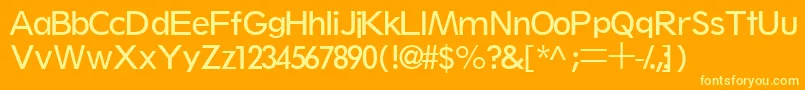 Thinxssk Font – Yellow Fonts on Orange Background