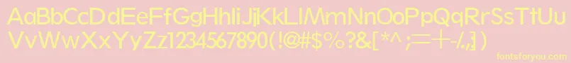 Thinxssk Font – Yellow Fonts on Pink Background