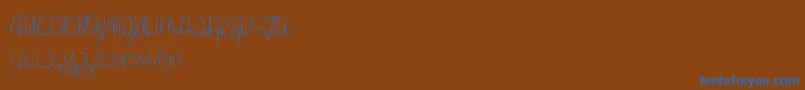 Massali Font – Blue Fonts on Brown Background