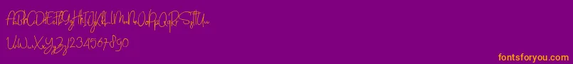 Massali Font – Orange Fonts on Purple Background