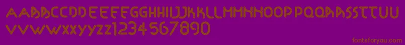 Articulada Font – Brown Fonts on Purple Background