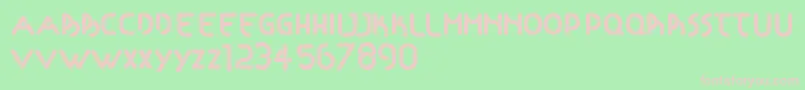 Articulada Font – Pink Fonts on Green Background