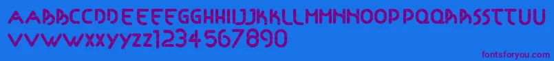 Articulada Font – Purple Fonts on Blue Background