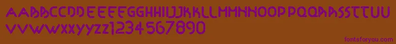 Articulada Font – Purple Fonts on Brown Background