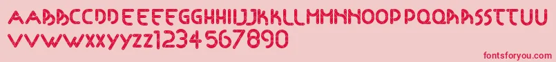 Articulada Font – Red Fonts on Pink Background