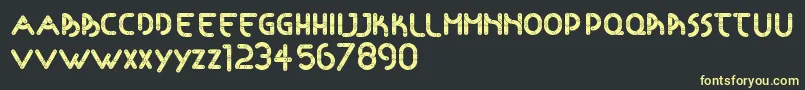 Articulada Font – Yellow Fonts on Black Background