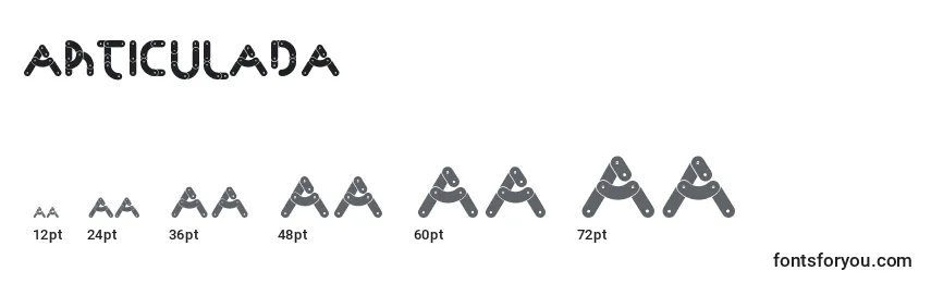 Articulada Font Sizes