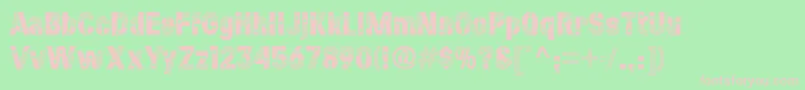 Starsandstripes Font – Pink Fonts on Green Background