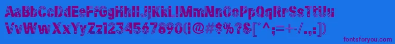 Starsandstripes Font – Purple Fonts on Blue Background