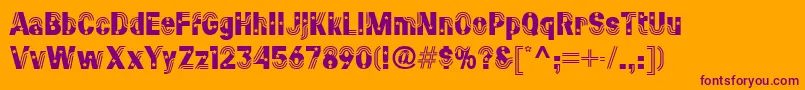 Starsandstripes Font – Purple Fonts on Orange Background
