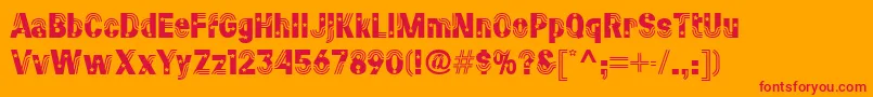 Starsandstripes Font – Red Fonts on Orange Background