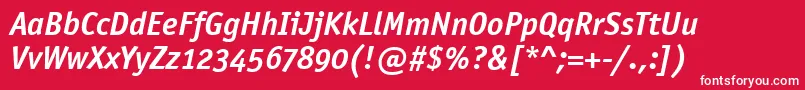 OfficinaSansOsItcTtBoldita Font – White Fonts on Red Background