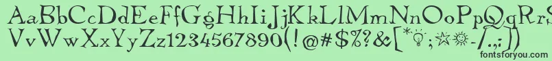 TembleItcNormal Font – Black Fonts on Green Background