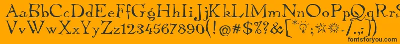 TembleItcNormal Font – Black Fonts on Orange Background