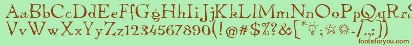 TembleItcNormal Font – Brown Fonts on Green Background