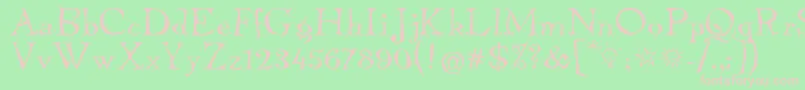 TembleItcNormal Font – Pink Fonts on Green Background