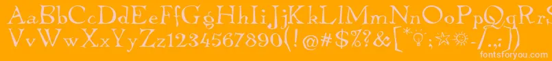 TembleItcNormal Font – Pink Fonts on Orange Background